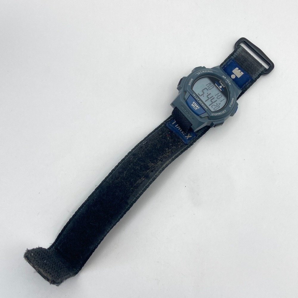 Timex Ironman Men's Watch Digital Gray Blue Indiglo 10 Lap Chrono New Battery - Picture 14 of 16